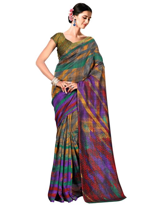 printed bhagalpuri saree with blouse - 15731383 - Standard Image - 1