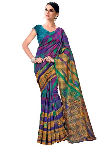 printed bhagalpuri saree with blouse - 15731384 - Very Small Image - 1