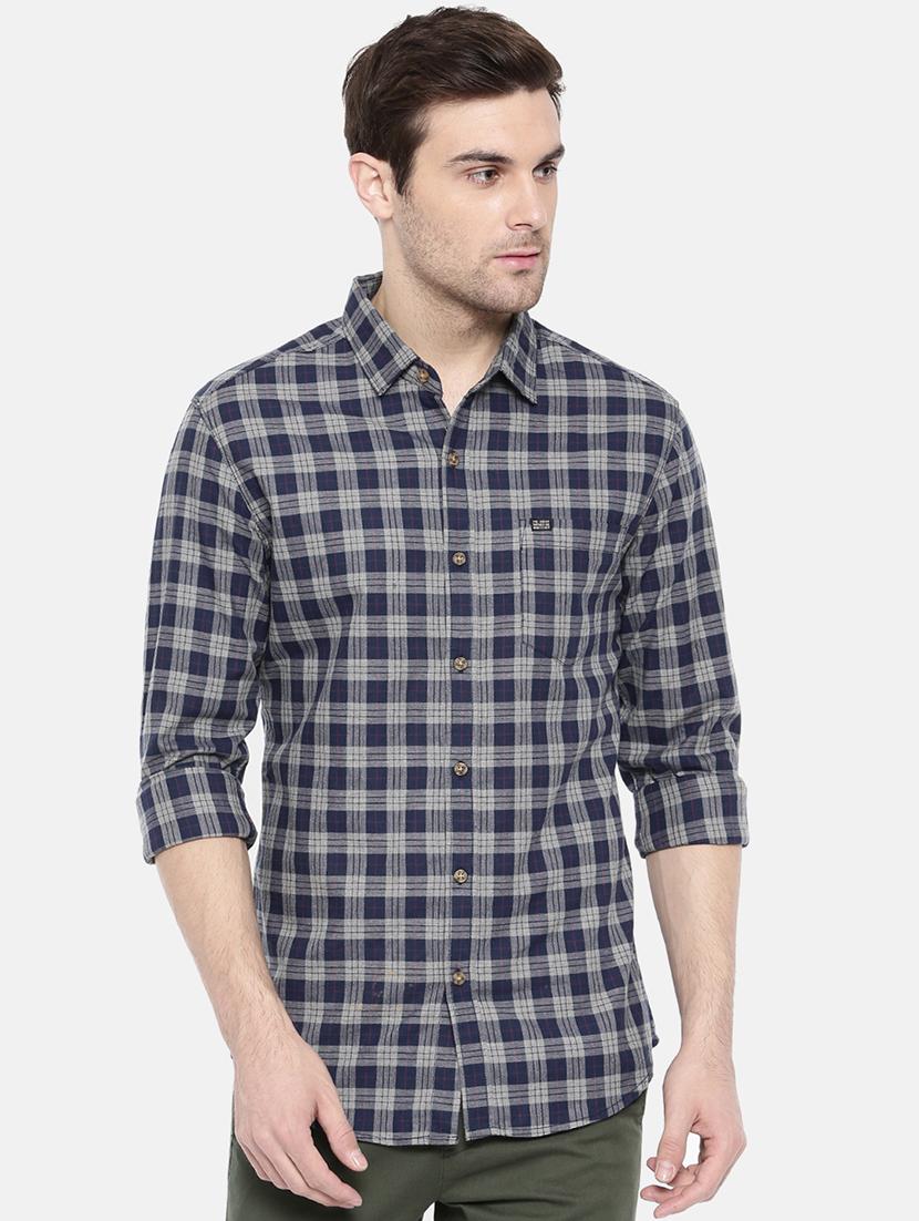 blue cotton casual shirt - 15731549 - Zoom Image - 1