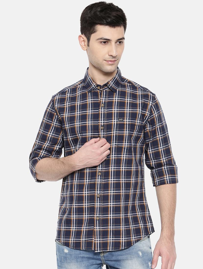 blue cotton casual shirt - 15731554 - Zoom Image - 1
