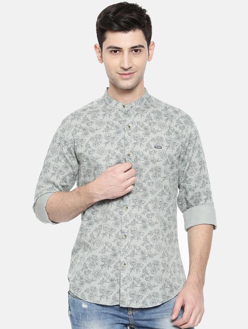 grey cotton casual shirt - 15731555 - Standard Image - 1