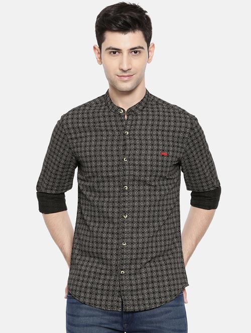 black cotton casual shirt - 15731557 - Standard Image - 1