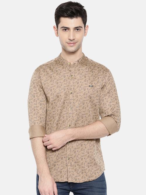 brown cotton casual shirt - 15731562 - Standard Image - 1