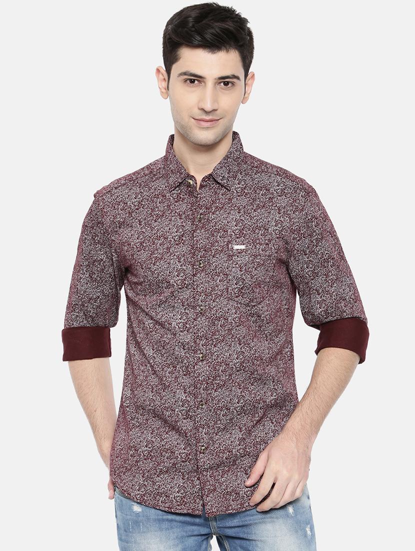 red cotton casual shirt - 15731569 - Zoom Image - 1