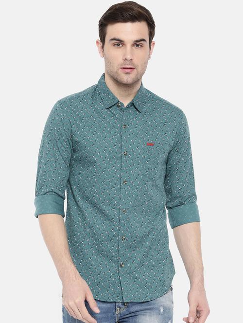 blue cotton casual shirt - 15731573 - Standard Image - 1