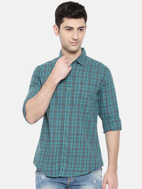 blue cotton casual shirt - 15731577 - Standard Image - 1