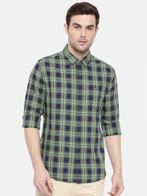 blue cotton casual shirt - 15731593 - Standard Image - 1