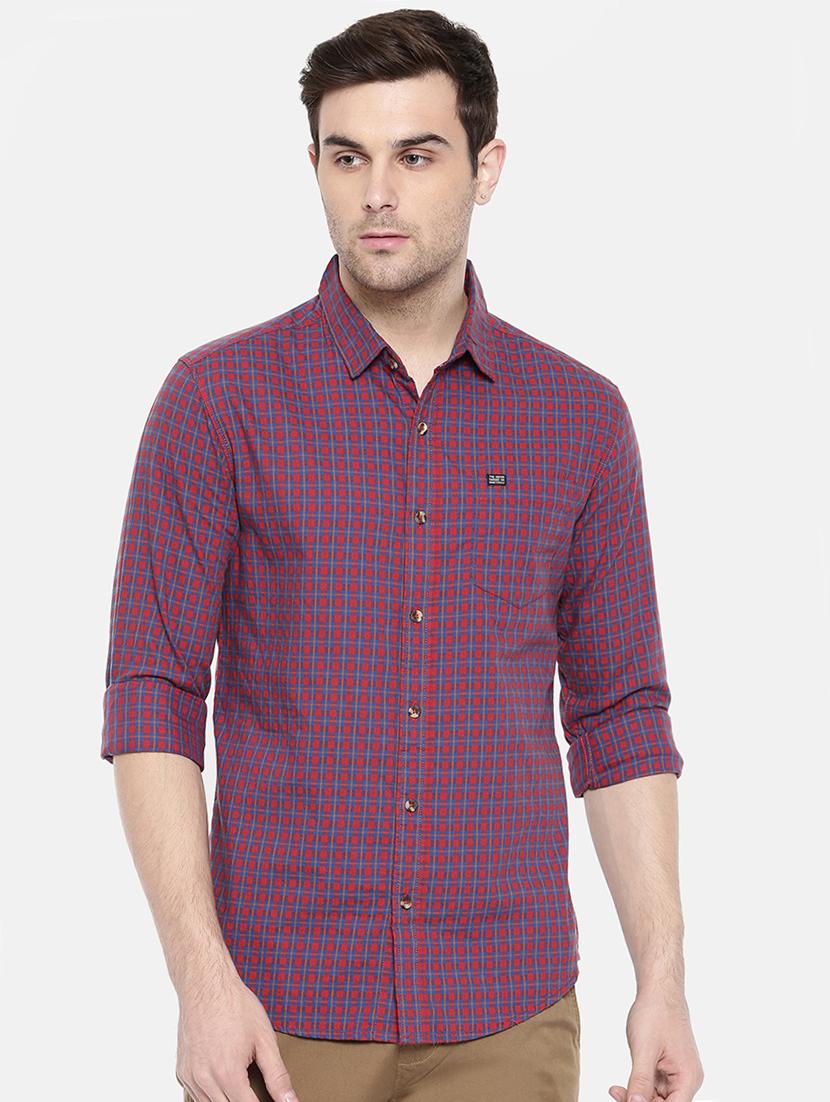 red cotton casual shirt - 15731596 - Zoom Image - 1