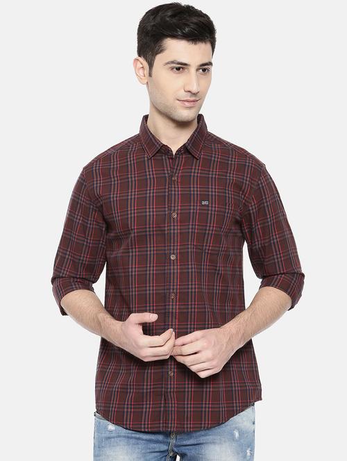 brown cotton casual shirt - 15731599 - Standard Image - 1