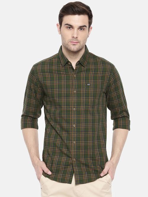 green cotton casual shirt - 15731600 - Standard Image - 1