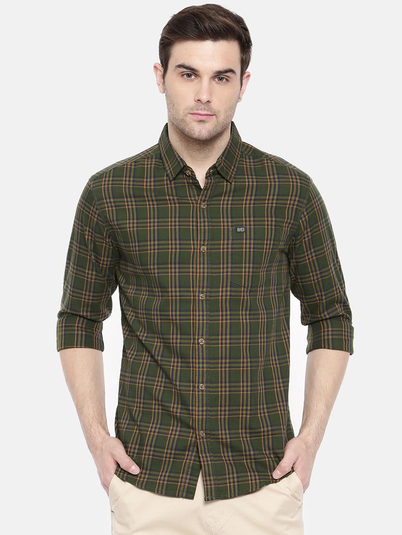 green cotton casual shirt - 15731600 - Zoom Image - 1