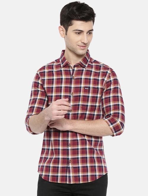 red cotton casual shirt - 15731612 - Standard Image - 1
