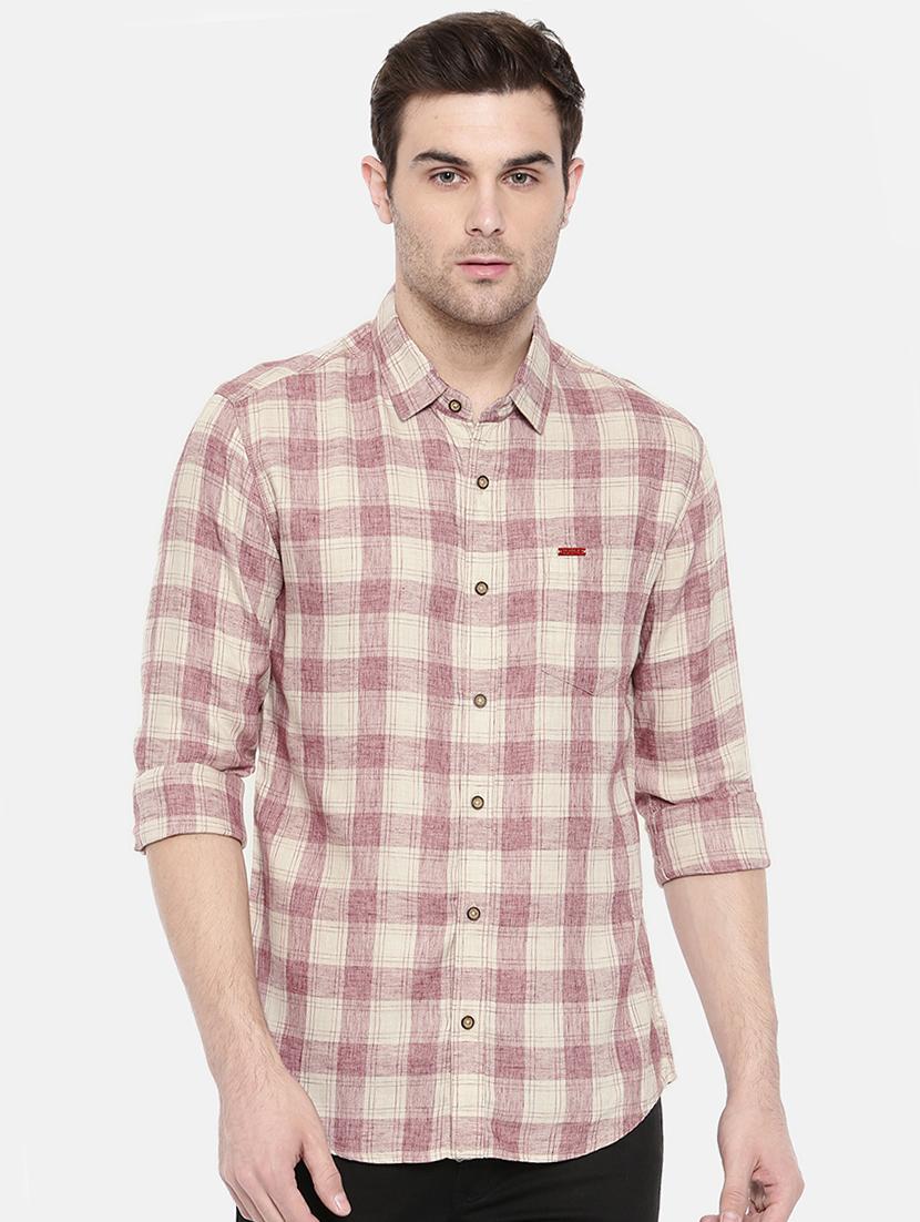 red cotton casual shirt - 15731615 - Zoom Image - 1