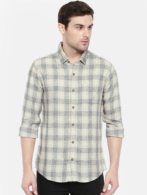 white cotton casual shirt - 15731616 - Standard Image - 1