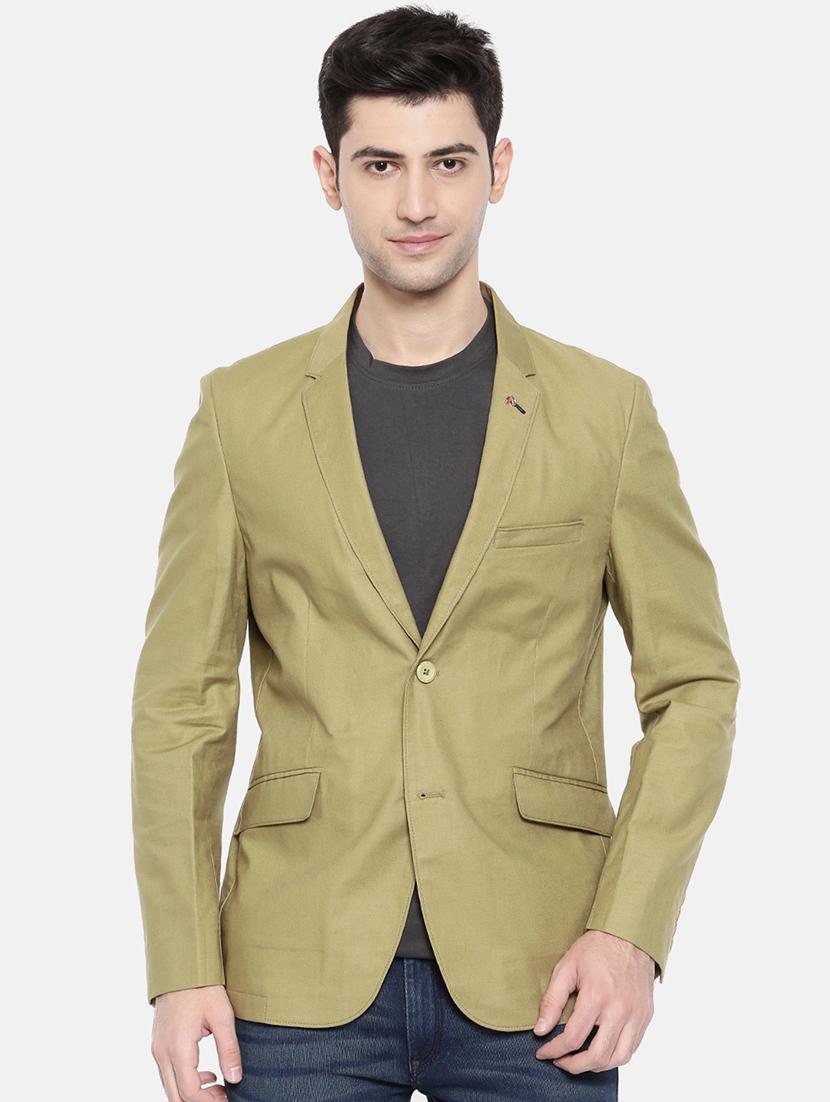 green cotton single breasted blazer - 15731674 - Zoom Image - 1