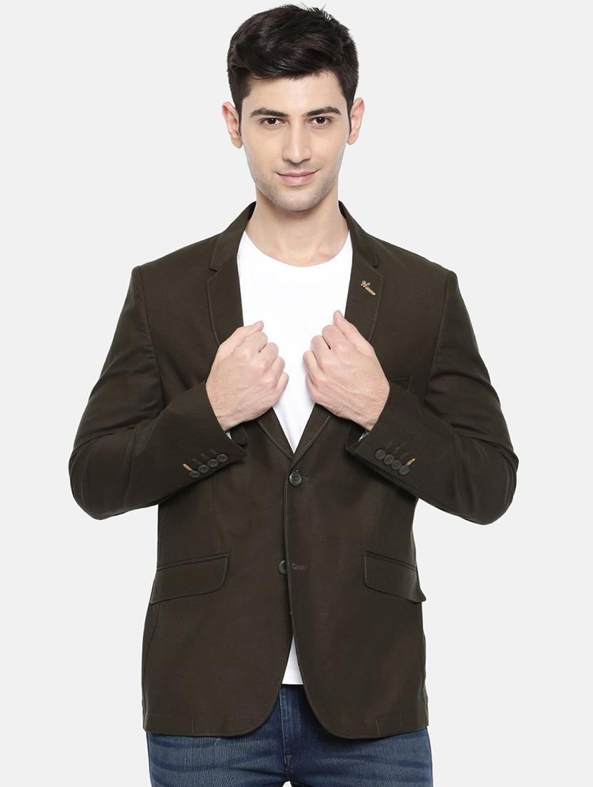 grey cotton single breasted blazer - 15731675 - Zoom Image - 1