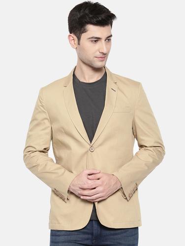 beige cotton single breasted blazer - 15731681 - Very Small Image - 1