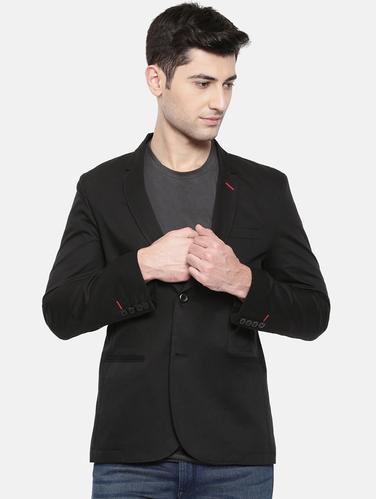 black cotton single breasted blazer - 15731684 - Very Small Image - 1