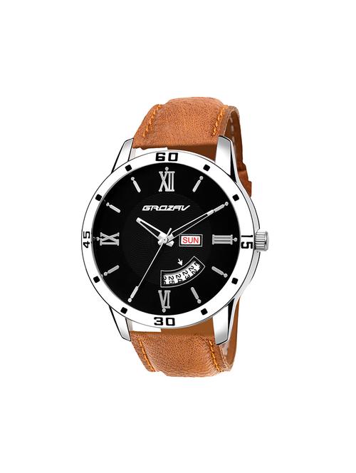 Round dial analog watch (910101BK) - 15731689 - Standard Image - 1