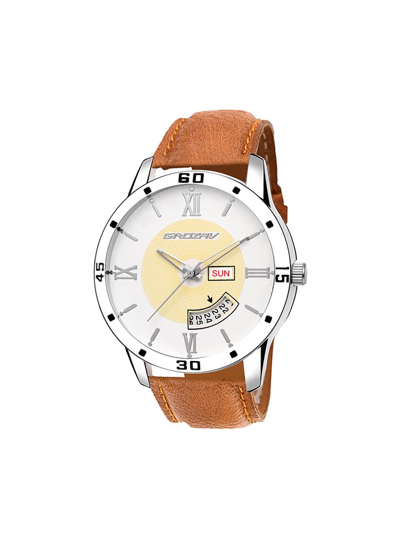 Round dial analog watch (910101WT) - 15731713 - Zoom Image - 1