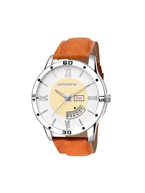Round dial analog watch (910101WT) - 15731716 - Standard Image - 1