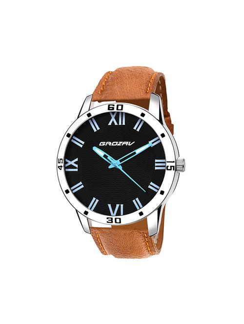 Round dial analog watch (910104BK) - 15731730 - Standard Image - 1