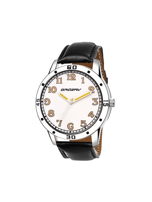 Round dial analog watch (910105WT) - 15731735 - Standard Image - 1