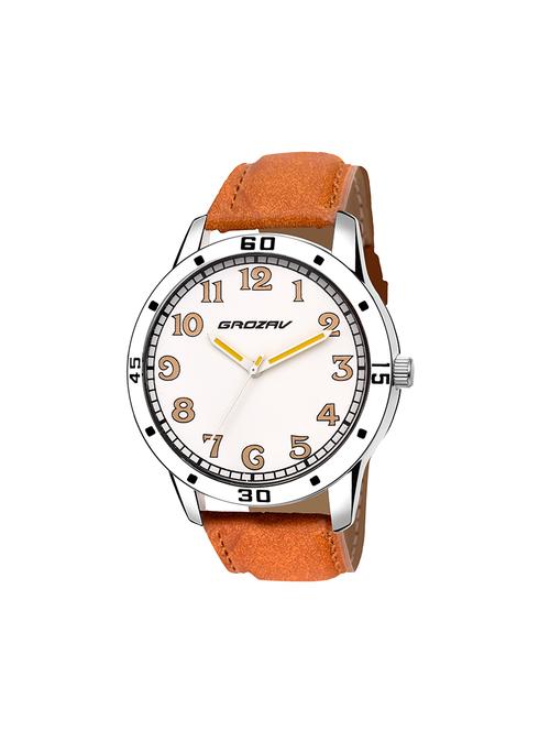 Round dial analog watch (910105WT) - 15731739 - Standard Image - 1