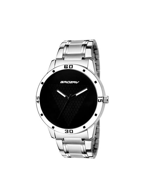 Round dial analog watch (910102BK) - 15731769 - Standard Image - 1