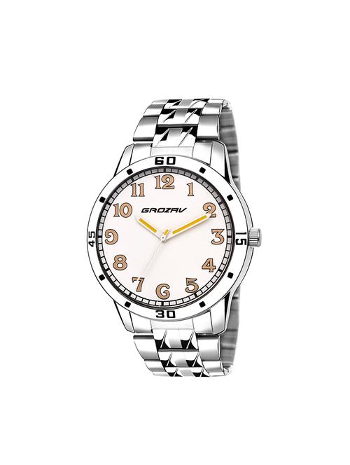 Round dial analog watch (910105WT) - 15731776 - Standard Image - 1