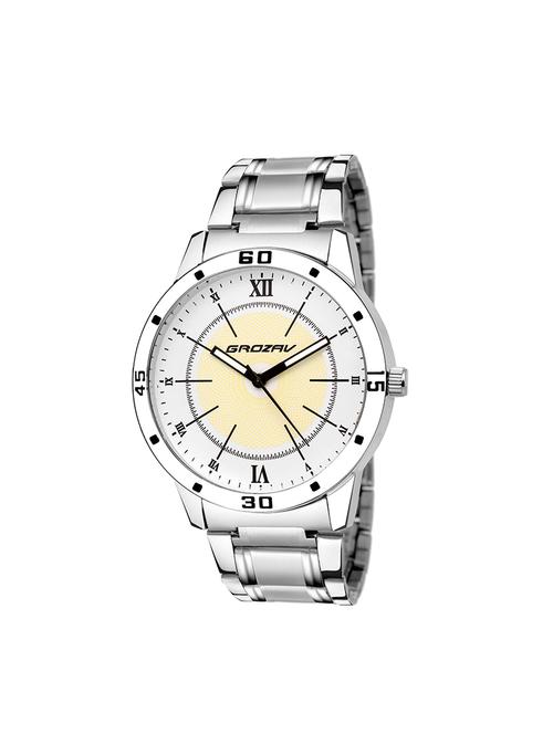 Round dial analog watch (910106WT) - 15731780 - Standard Image - 1