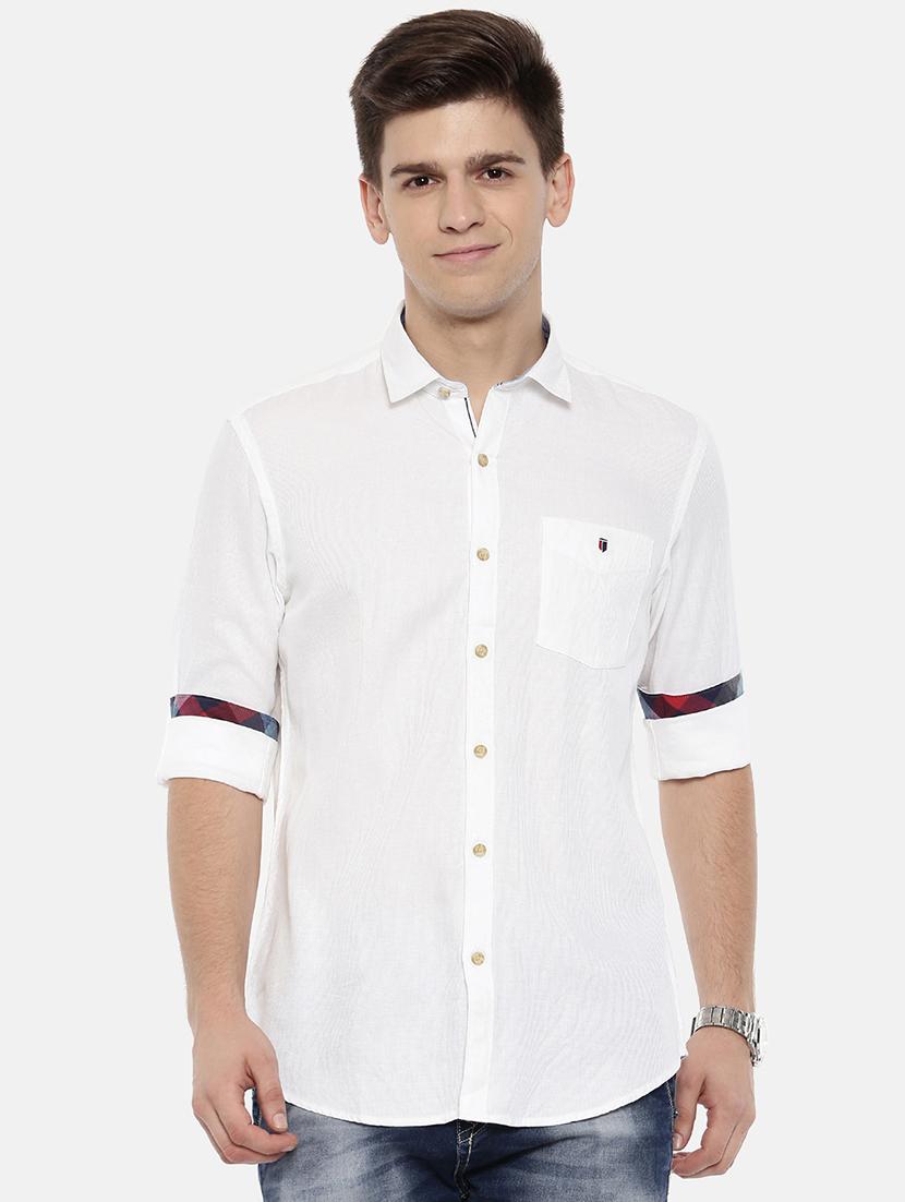 white cotton casual shirt - 15731788 - Zoom Image - 1
