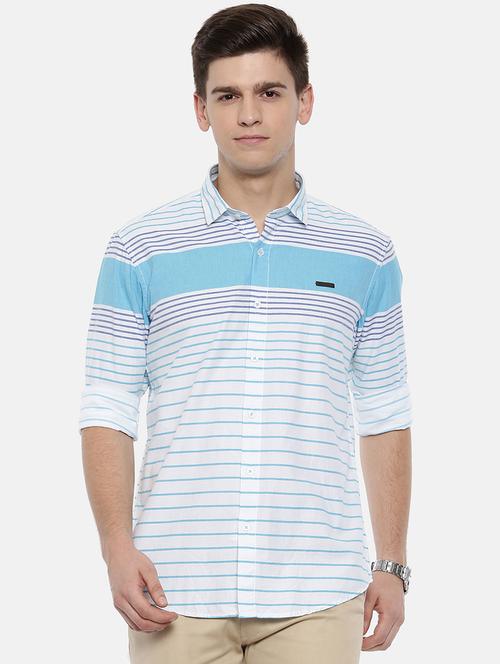 blue cotton casual shirt - 15731795 - Standard Image - 1