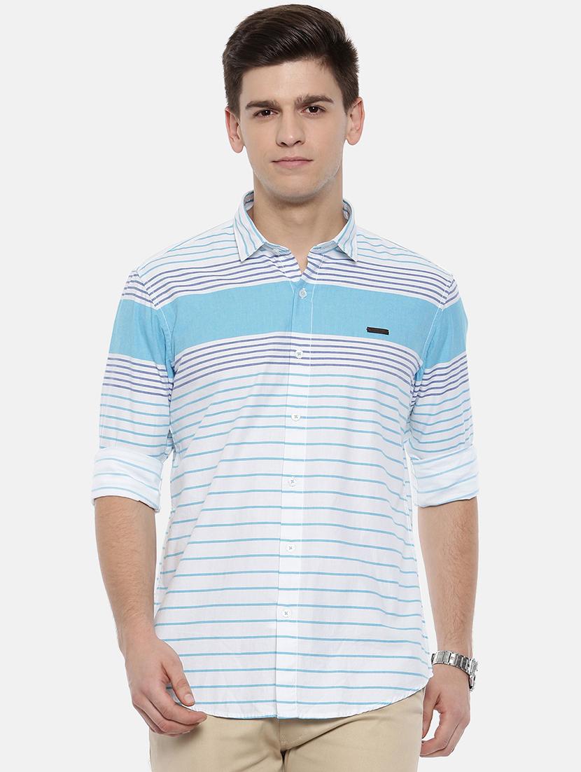 blue cotton casual shirt - 15731795 - Zoom Image - 1