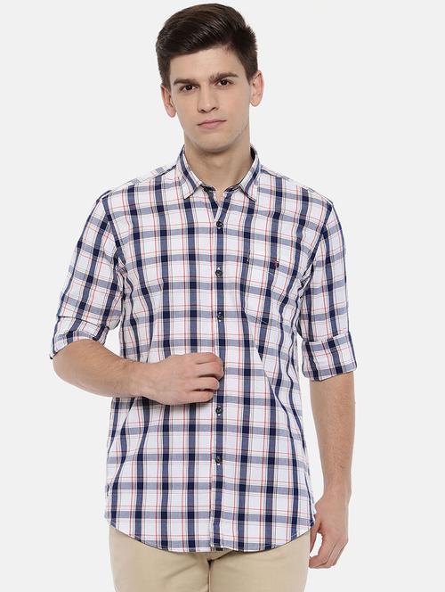 blue cotton casual shirt - 15731801 - Standard Image - 1
