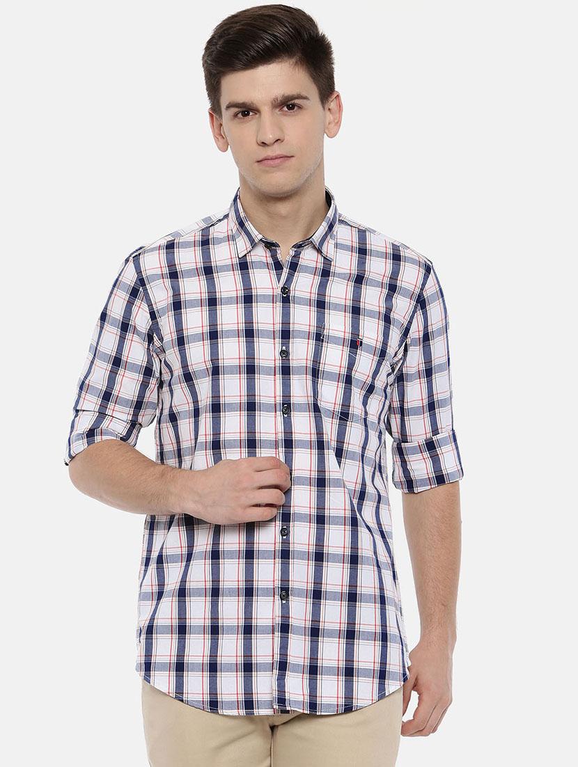 blue cotton casual shirt - 15731801 - Zoom Image - 1