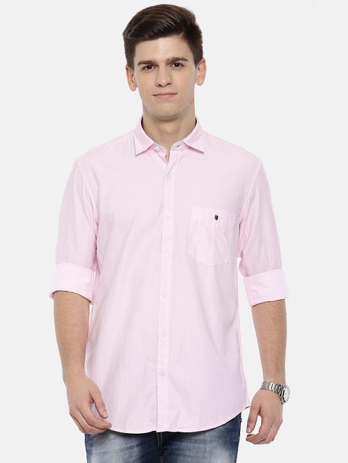 pink cotton casual shirt - 15731804 - Standard Image - 1