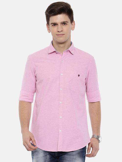 pink cotton casual shirt - 15731806 - Standard Image - 1