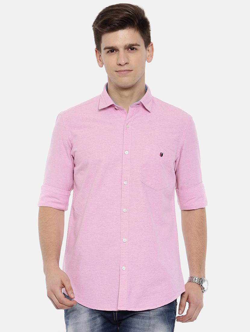 pink cotton casual shirt - 15731806 - Zoom Image - 1