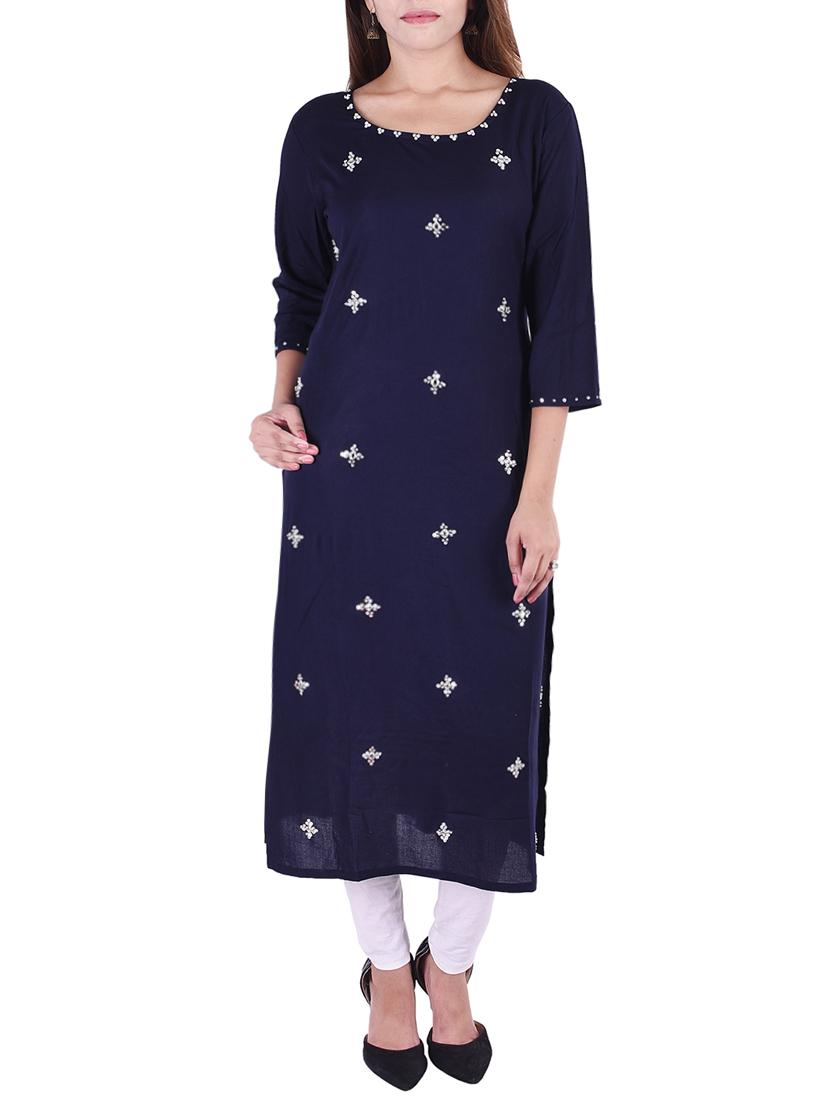 Sequin straight kurta - 15731814 - Zoom Image - 1
