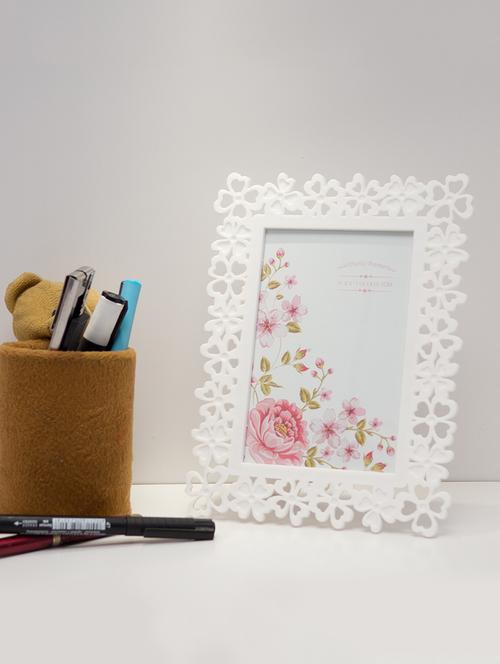 Floral White Photo Frame 4X6 - 15731849 - Standard Image - 1
