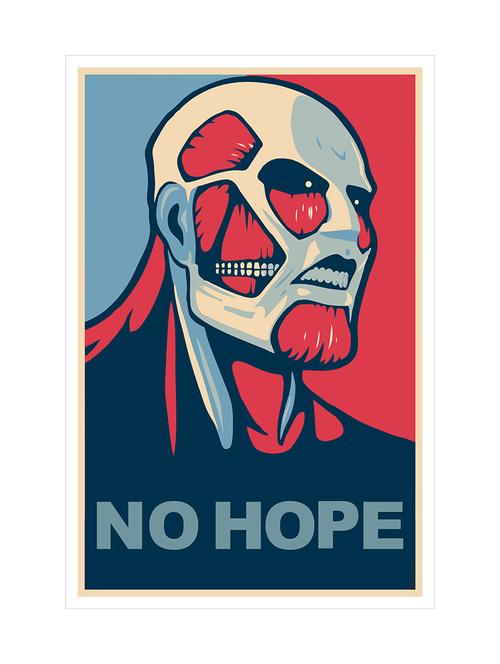 rawpockets"attack on titans - no hope"wall posters (paperboard,33cmx48cm) - 15731922 - Very Small Image - 1