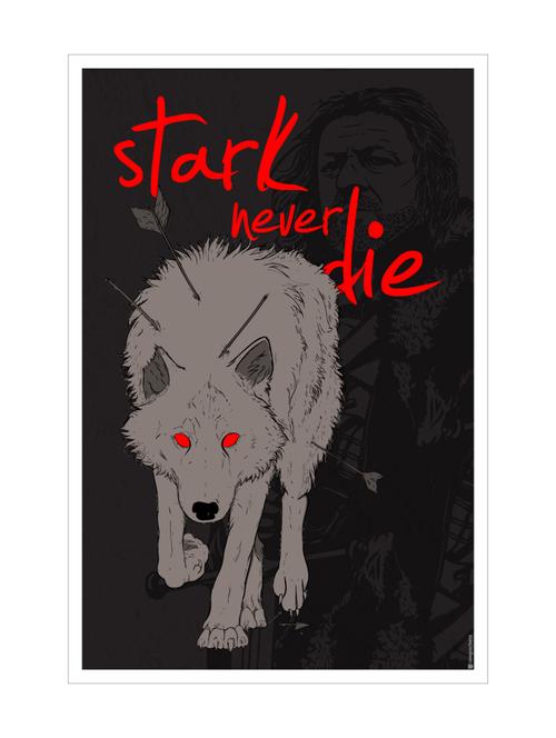 Rawpockets"Game of Thrones - stark never die"Wall posters (PaperBoard,33cmX48cm) - 15731929 - Standard Image - 1
