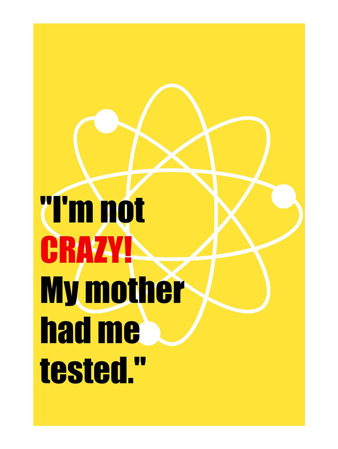 Rawpockets"I am not Crazy"Wall posters (PaperBoard,33cmX48cm) - 15731962 - Zoom Image - 1
