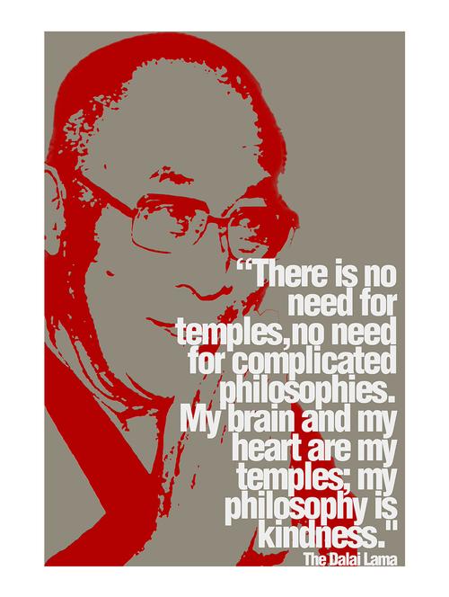 Rawpockets"Dalai Lama"Wall posters (PaperBoard,33cmX48cm) - 15732013 - Standard Image - 1