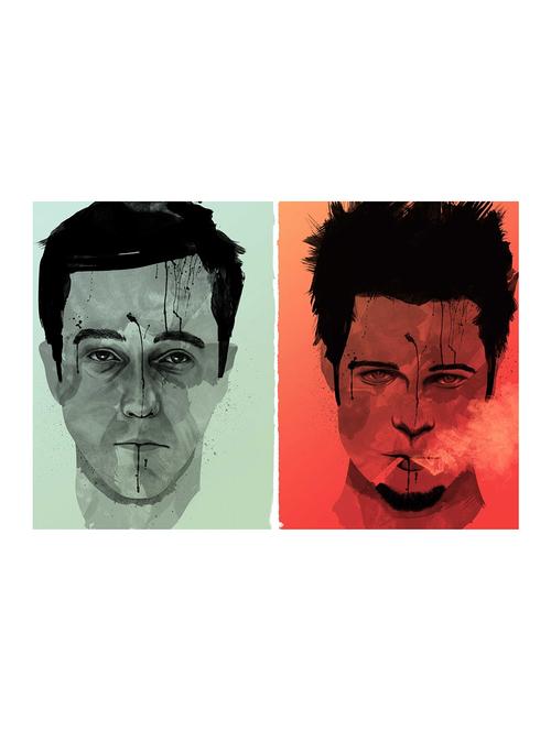 Rawpockets"Fight Club Brad Pitt combo"Wall posters (PaperBoard,33cmX48cm) - 15732022 - Standard Image - 1
