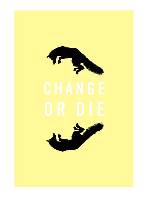 rawpockets"change or die"wall posters (paperboard,33cmx48cm) - 15732119 - Very Small Image - 1
