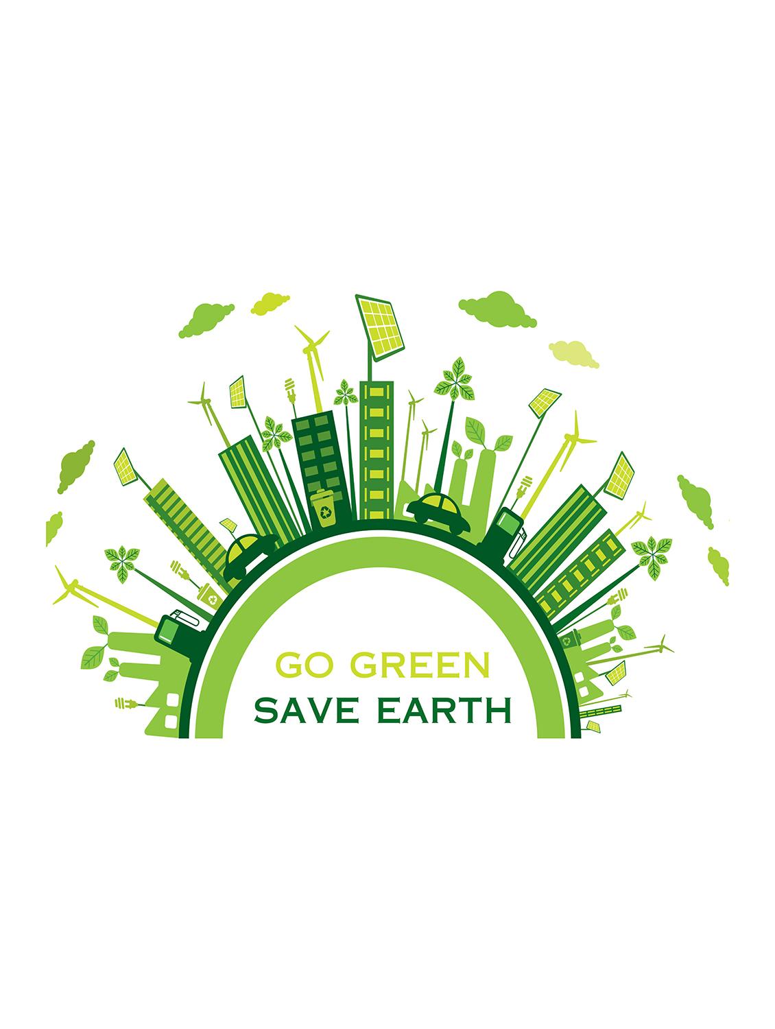 Rawpockets"Go Green Save Earth"Wall posters (PaperBoard,33cmX48cm) - 15732138 - Zoom Image - 1