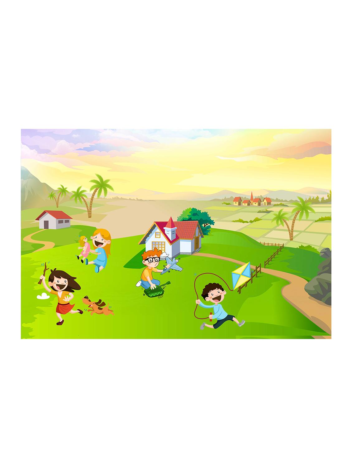 Rawpockets"Kid's Play Wallpaper"Wall posters (PaperBoard,33cmX48cm) - 15732159 - Zoom Image - 1