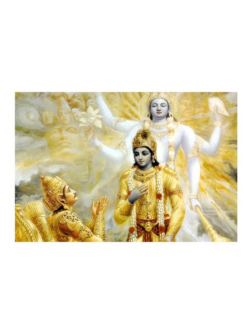 rawpockets"lord krishna n arjuna"wall posters (paperboard,33cmx48cm) - 15732165 - Very Small Image - 1